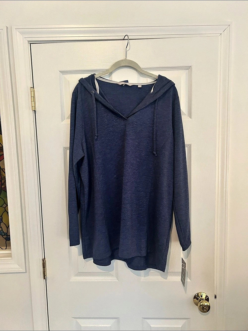 Harmony Balance Women's Hooded Tunic Blue Size 1X NWT